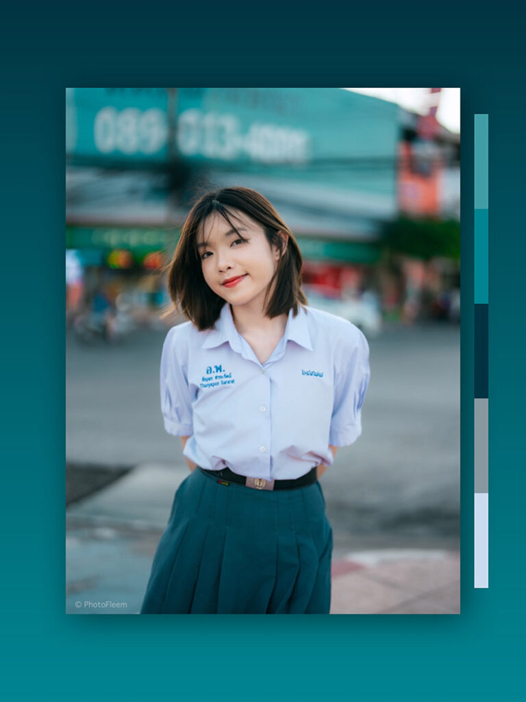 สอนแต่งรูปนักเรียน แอพ Lightroom สูตร Film Vivid