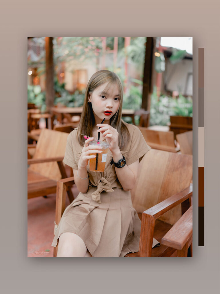 Lightroom แต่งรูปคาเฟ่โทน Brown Clean