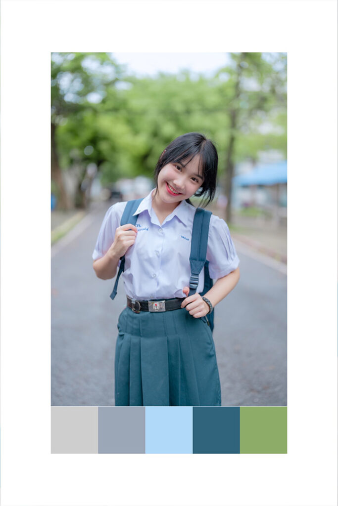 Lightroom แต่งรูปชุดนักเรียนโทน Light School