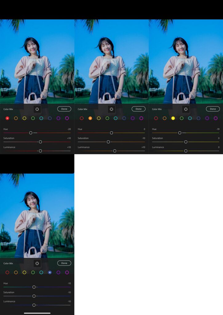 วิธีแต่งรูป Lightroom โทนสีฟ้าสดใส