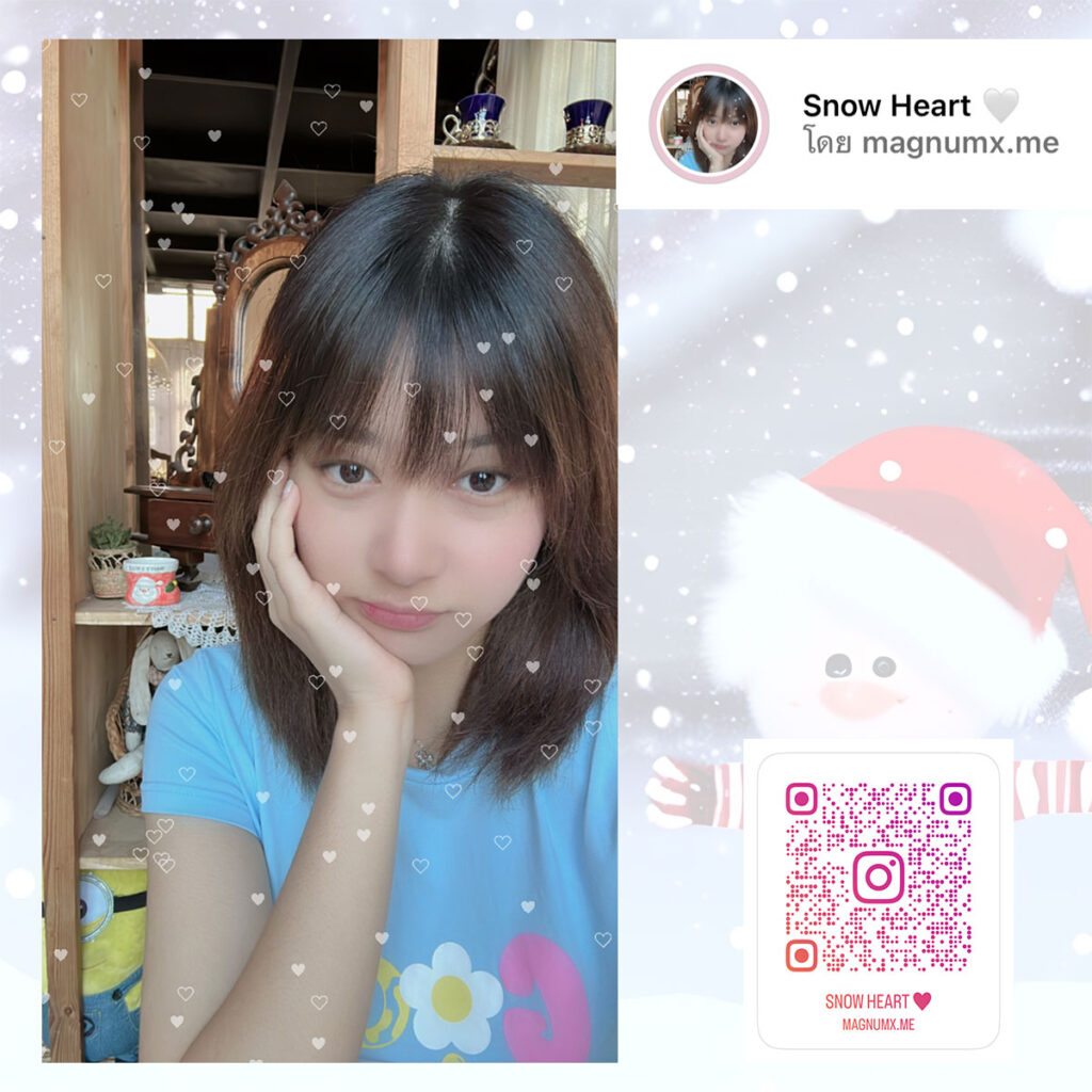 Snow Heart
ฟิลเตอร์ไอจี ที่มีหิมะหัวใจ น่ารักๆ เหมาะกับทุกเทศกาล ไม่ใช่คริสต์มาสก็ถ่ายเล่นๆได้