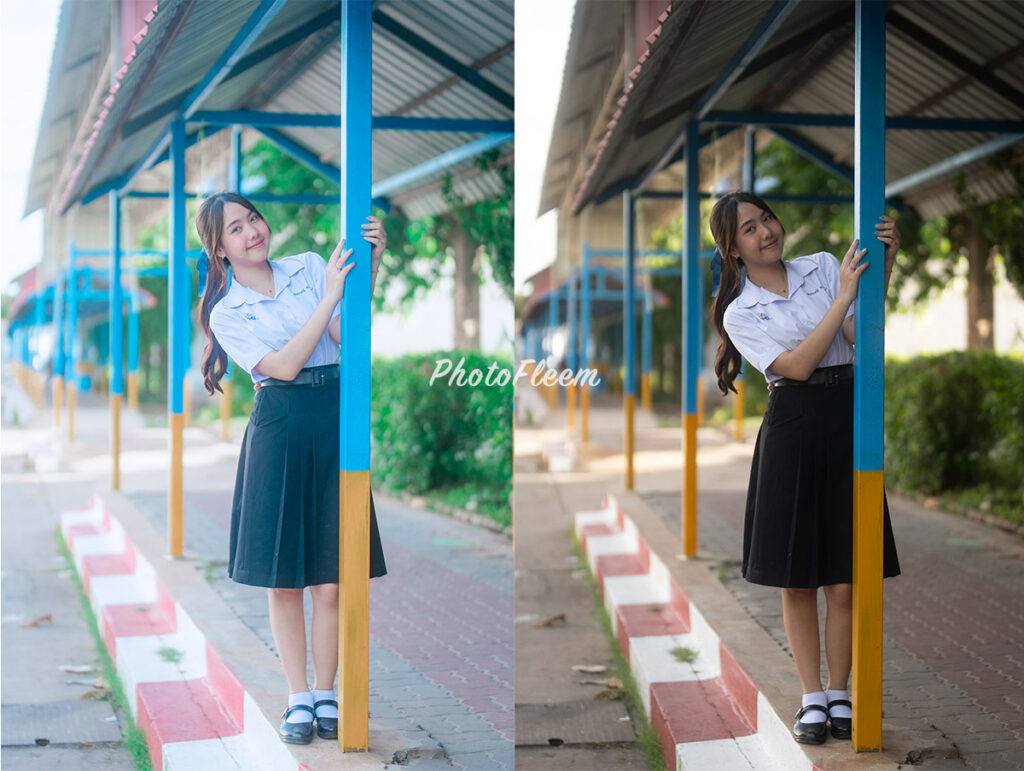 วิธีแต่งรูปโทนนักเรียน สดใสละมุน Lightroom