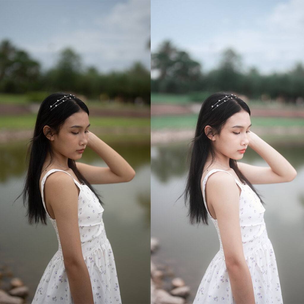 สอนแต่งรูป lightroom โทนฟ้าครึ้มสว่าง