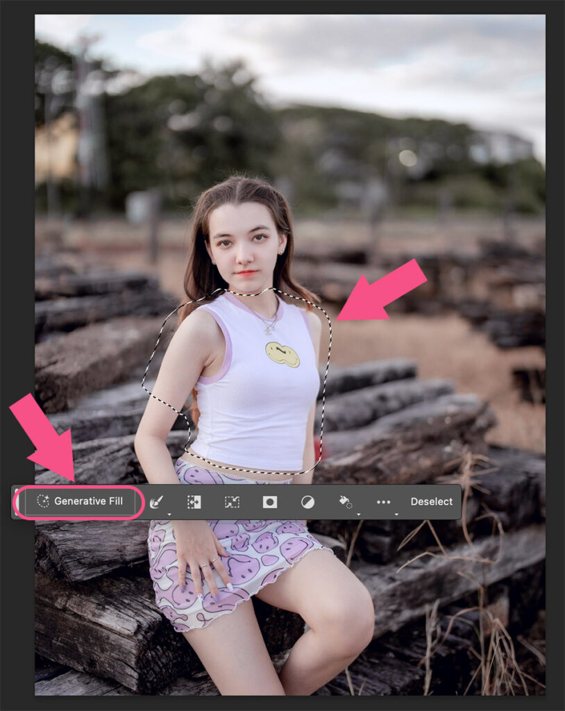 วิธีแต่งรูปเปลี่ยนเสื้อคนด้วย Photoshop Beta