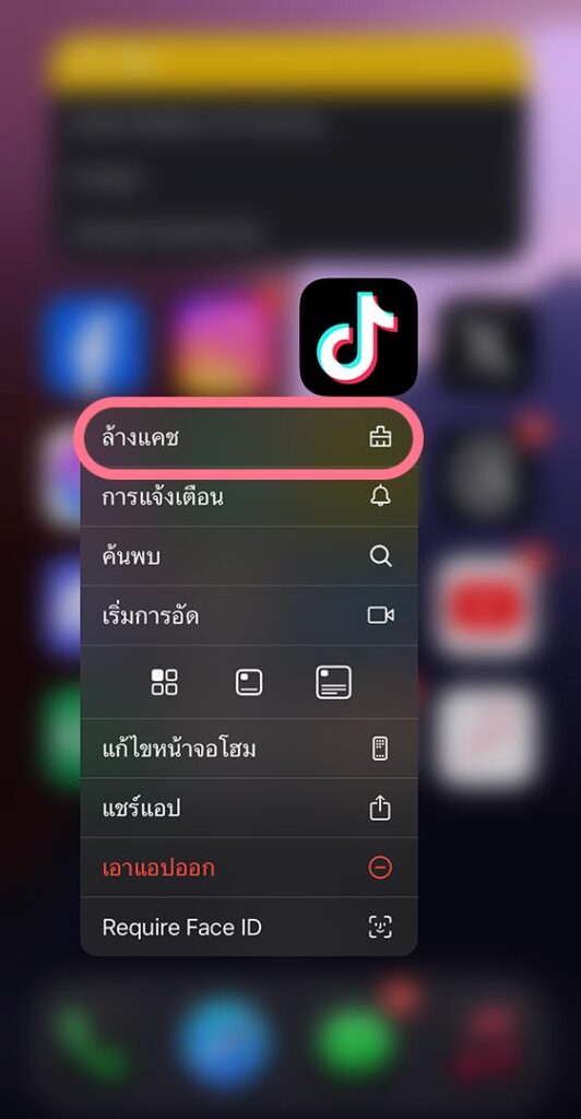 How to ลบแคช TikTok แก้ปัญหาเมม iPhone ไกล้เต็ม