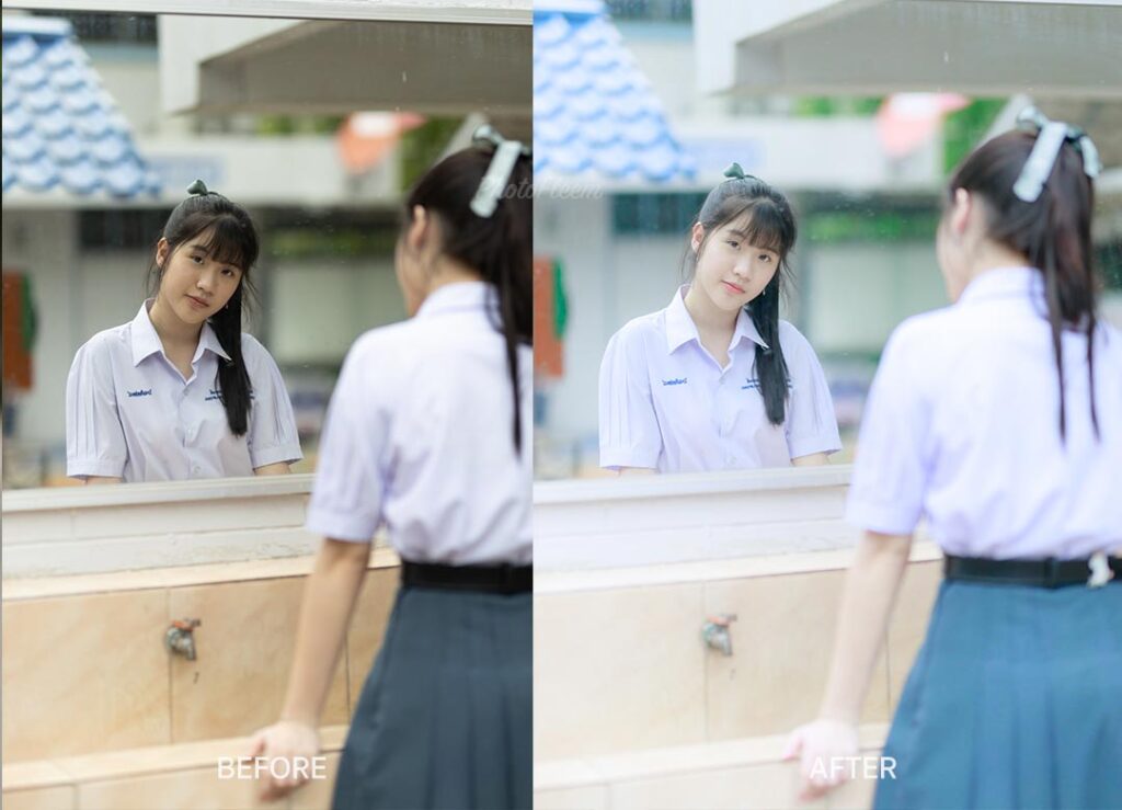 Lightroom Preset แต่งรูปนักเรียน โทนสว่างละมุน