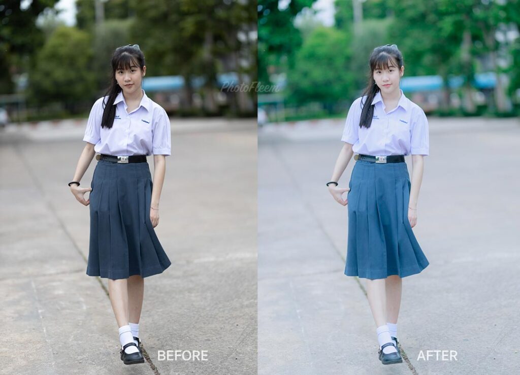 Lightroom Preset แต่งรูปนักเรียน โทนสว่างคลีนๆ