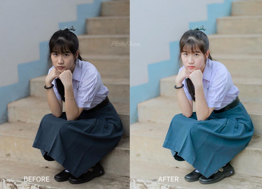 Lightroom Preset แต่งรูปนักเรียน โทน HDR