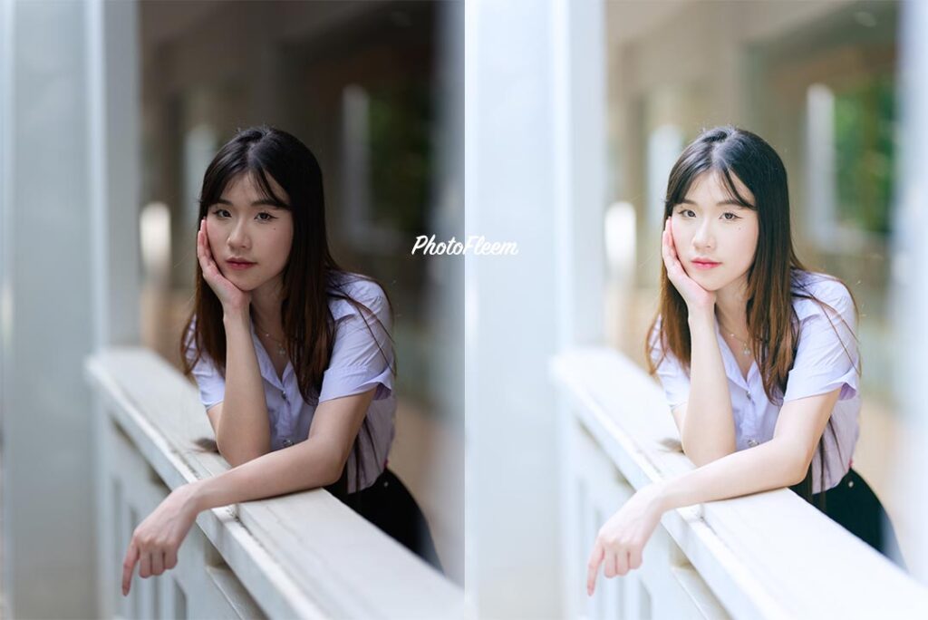 แต่งรูปนักศึกษาแอพ Lightroom เป็นโทนฟิล์มสว่างๆ